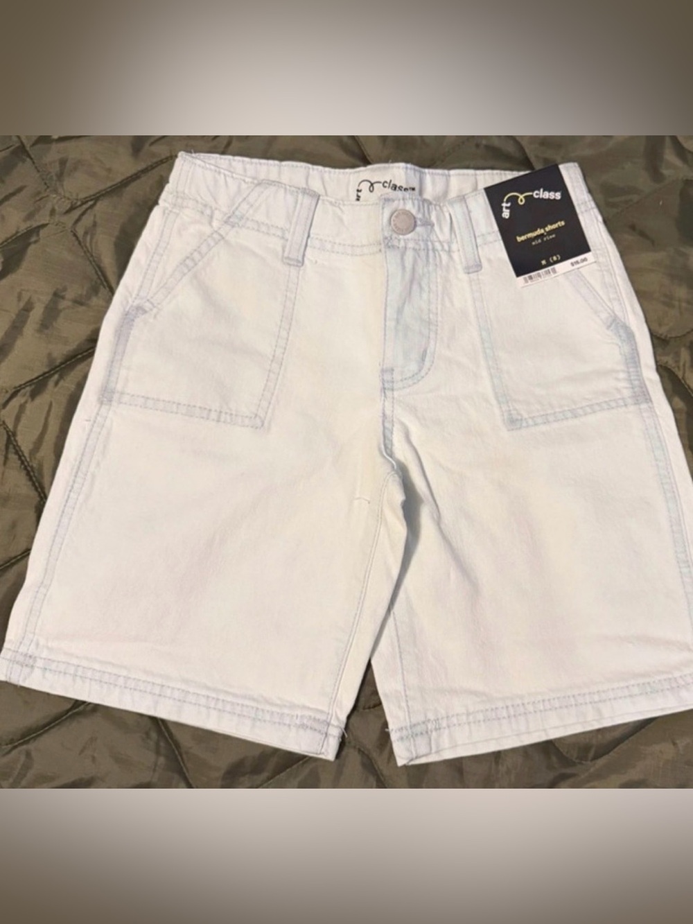 NWT art class blue denim girls Bermuda Shorts mid rise